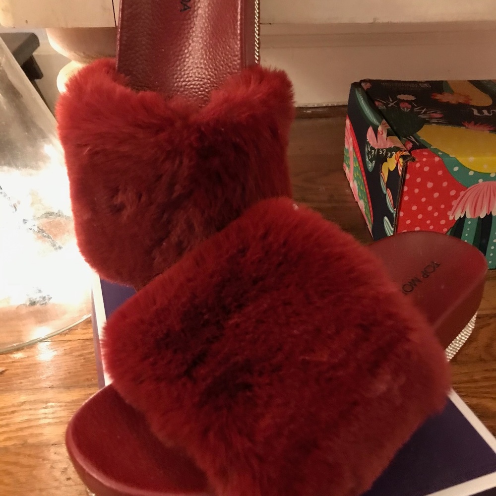 Ruby Slippers with crystals, size 9